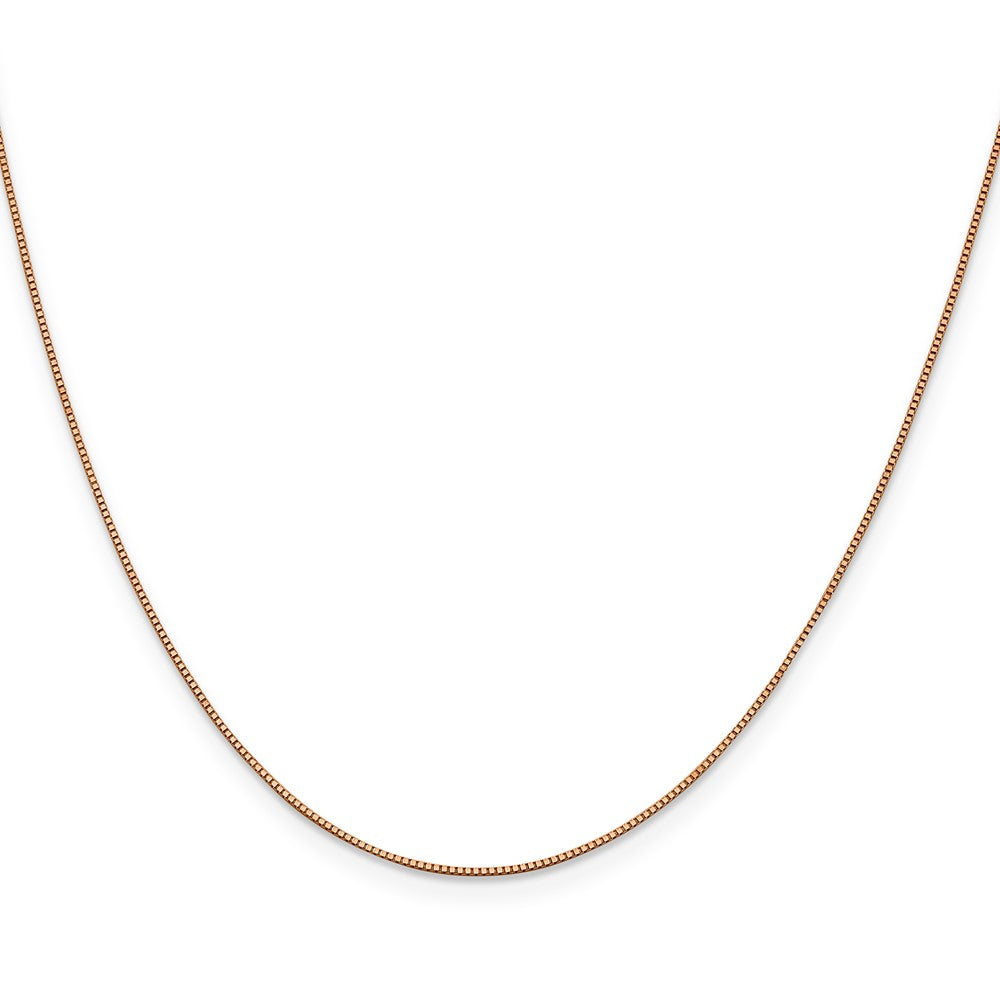 10k Rose Gold .70mm Box Chain - Product Photo