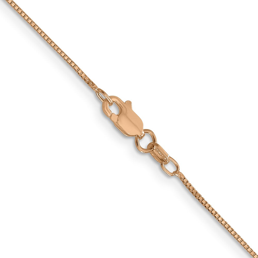 10k Rose Gold .70mm Box Chain - Product Photo
