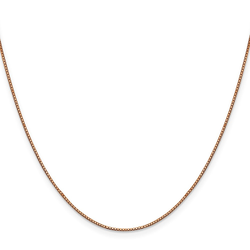10k Rose Gold .9mm Box Chain - Product Photo