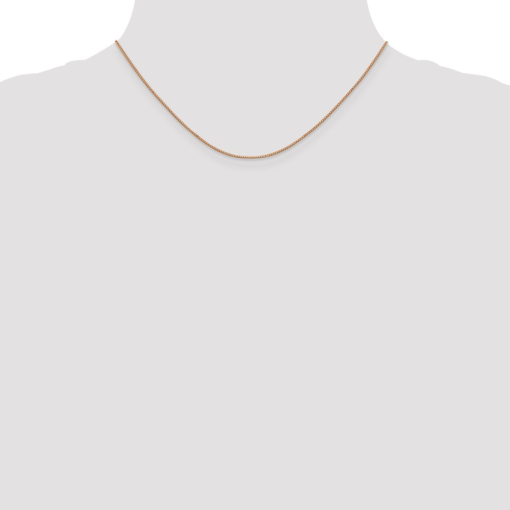 10k Rose Gold .9mm Box Chain - Product Photo