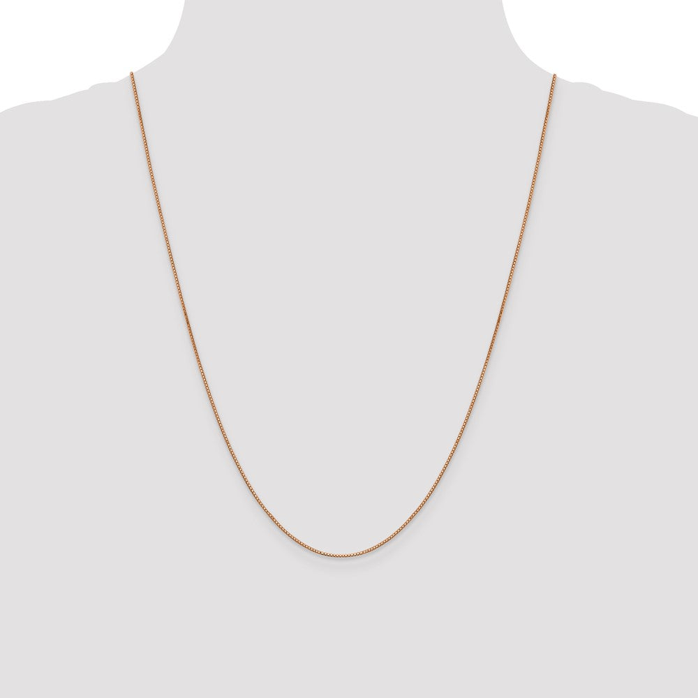 10k Rose Gold .9mm Box Chain - Product Photo