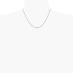 14K White Gold 1.35mm Carded Cable Rope Chain Necklace 16"-24" - Product Photo