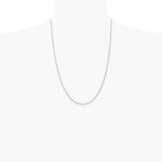 14K White Gold 1.35mm Carded Cable Rope Chain Necklace 16"-24" - Product Photo