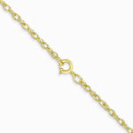 14K Yellow Gold 1.35mm Carded Cable Rope Chain Necklace 16"-24" - Product Photo