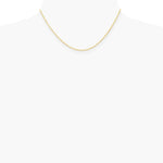 14K Yellow Gold 1.35mm Carded Cable Rope Chain Necklace 16"-24" - Product Photo