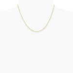 14K Yellow Gold 1.35mm Carded Cable Rope Chain Necklace 16"-24" - Product Photo