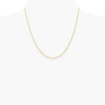 14K Yellow Gold 1.35mm Carded Cable Rope Chain Necklace 16"-24" - Product Photo