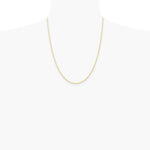 14K Yellow Gold 1.35mm Carded Cable Rope Chain Necklace 16"-24" - Product Photo