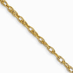 14K Yellow Gold 1.35mm Carded Cable Rope Chain Necklace 16"-24" - Product Photo
