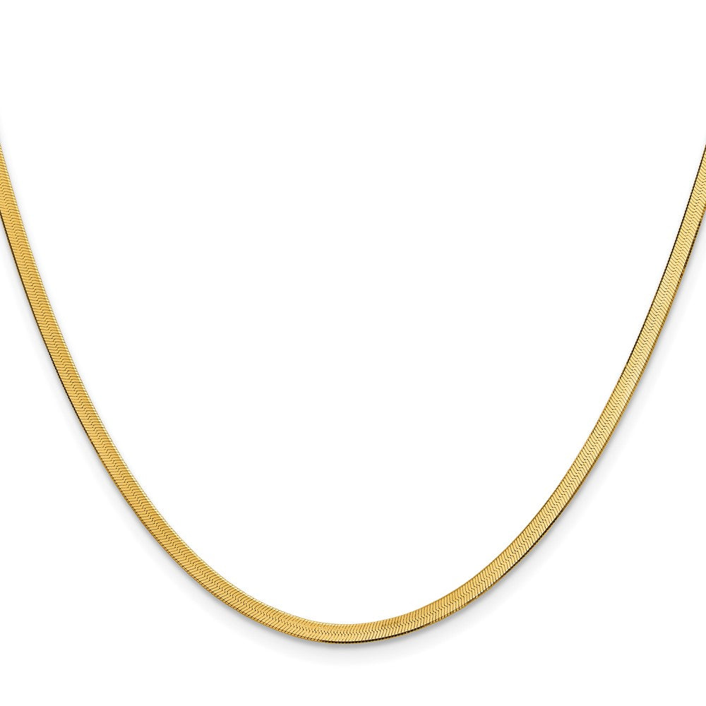 10k 2.5mm Silky Herringbone Chain - Product Photo