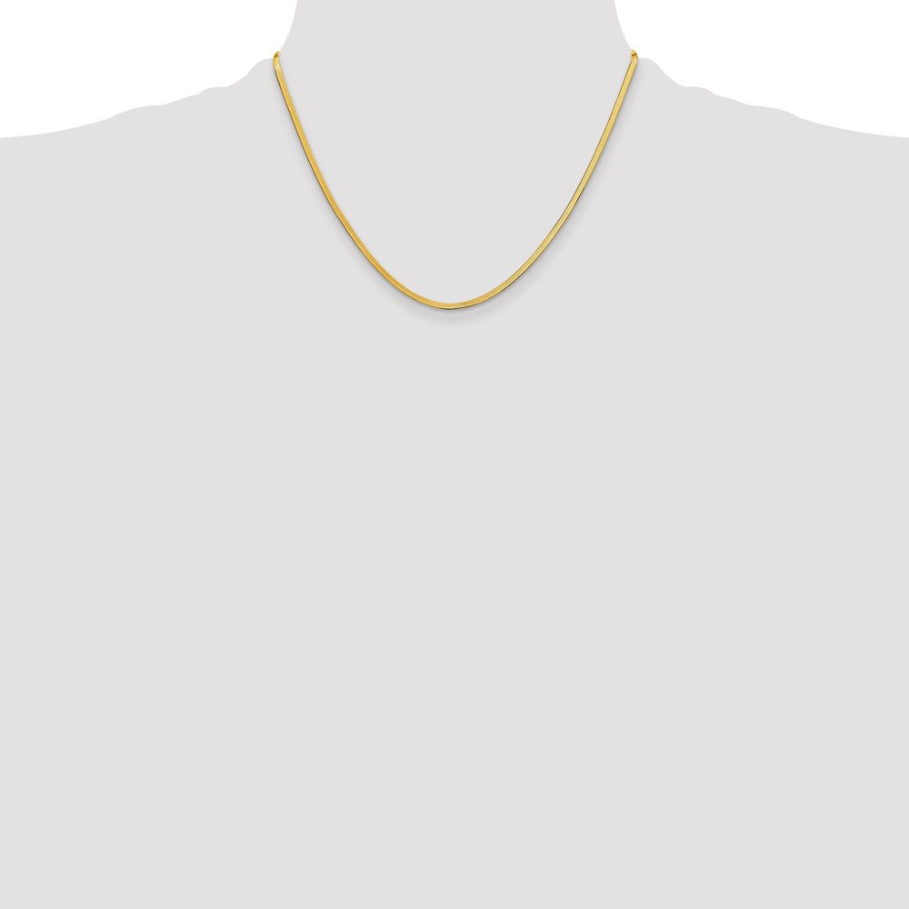 10k 2.5mm Silky Herringbone Chain - Product Photo