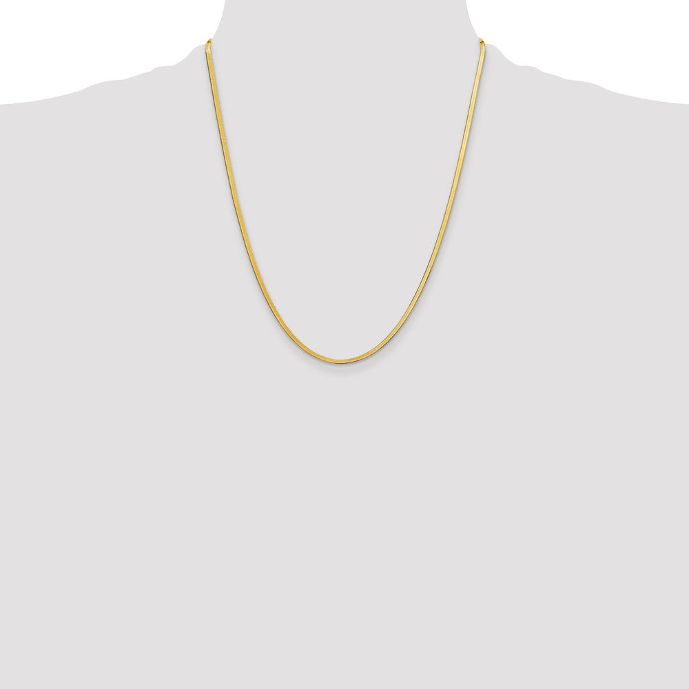 10k 2.5mm Silky Herringbone Chain - Product Photo