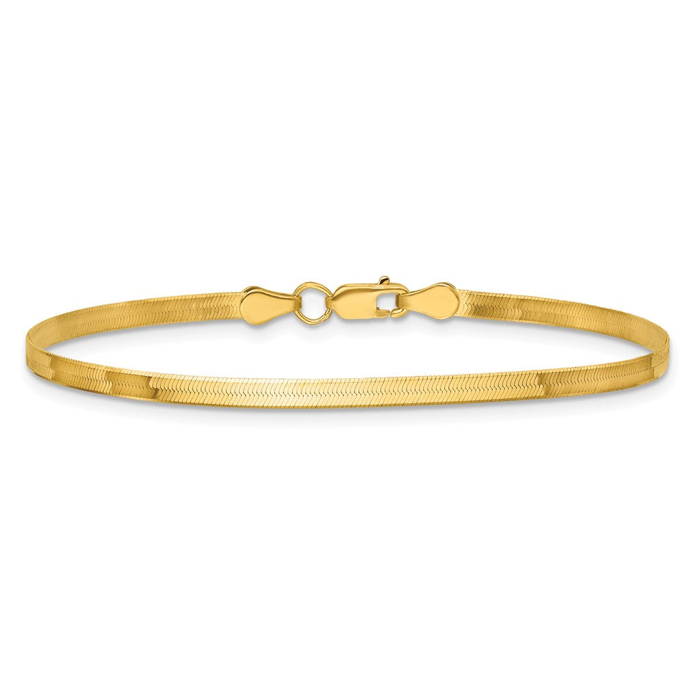 10k 2.5mm Silky Herringbone Chain - Product Photo