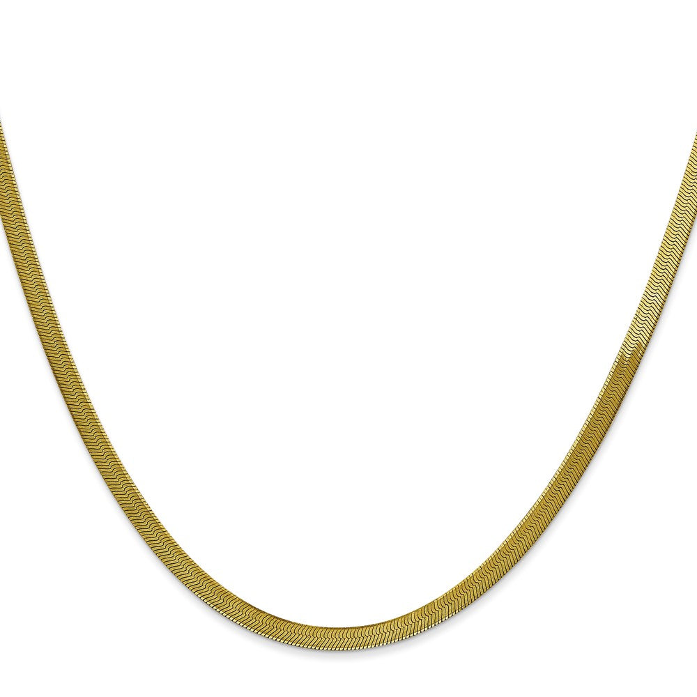 10k 3mm Silky Herringbone Chain - Product Photo