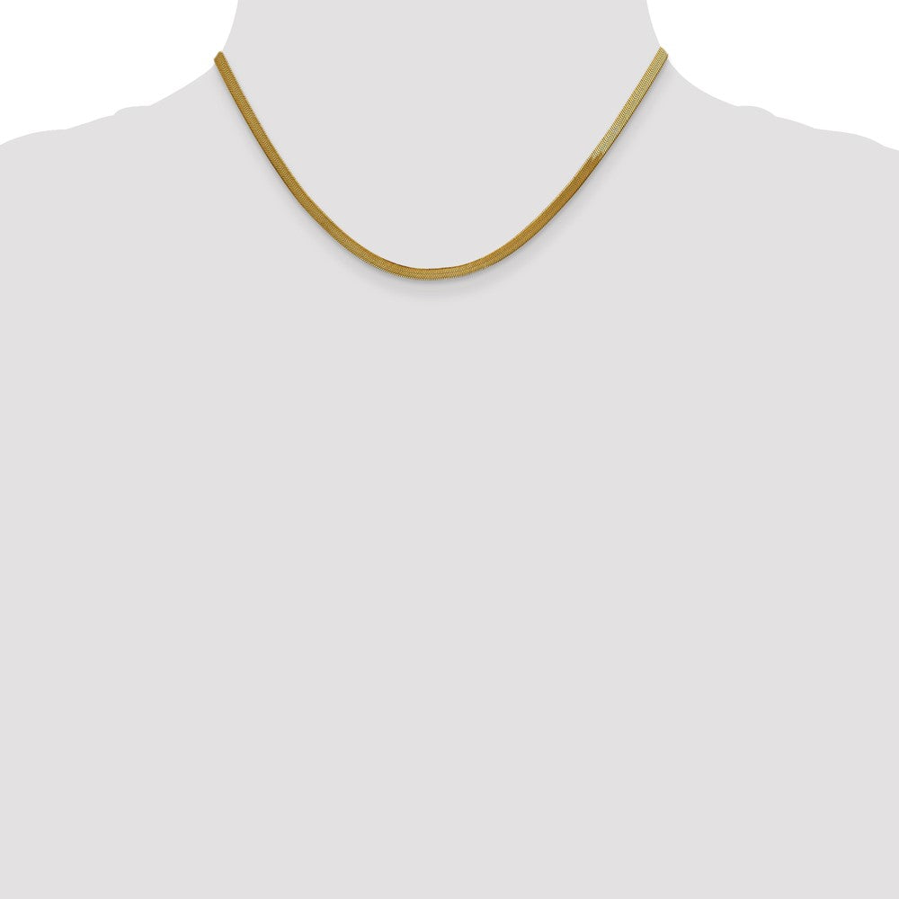 10k 3mm Silky Herringbone Chain - Product Photo