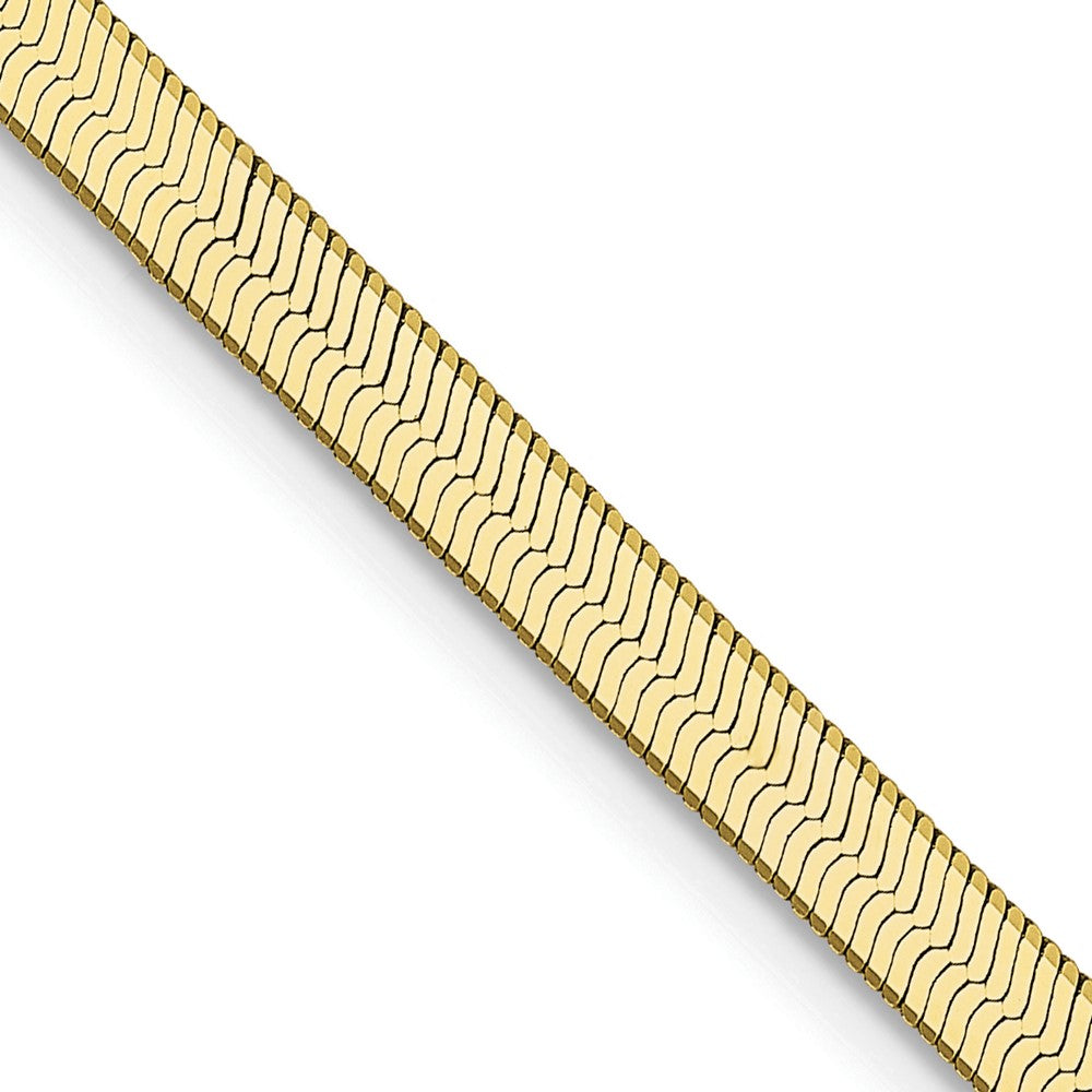 10K Yellow Gold 3mm Silky Herringbone Chain Necklace 16"-24"