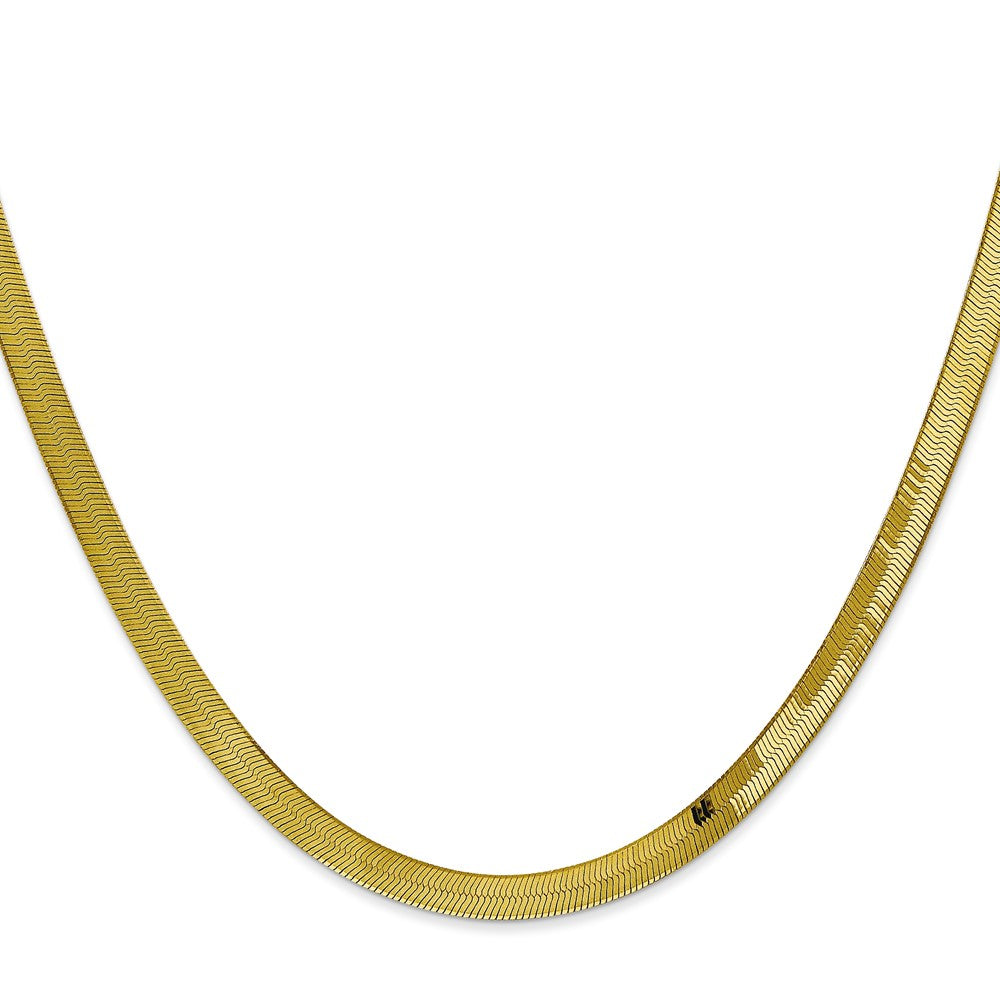 10k 4mm Silky Herringbone Chain - Product Photo