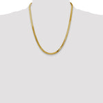 10k 4mm Silky Herringbone Chain - Product Photo