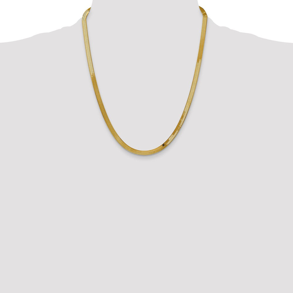 10k 4mm Silky Herringbone Chain - Product Photo