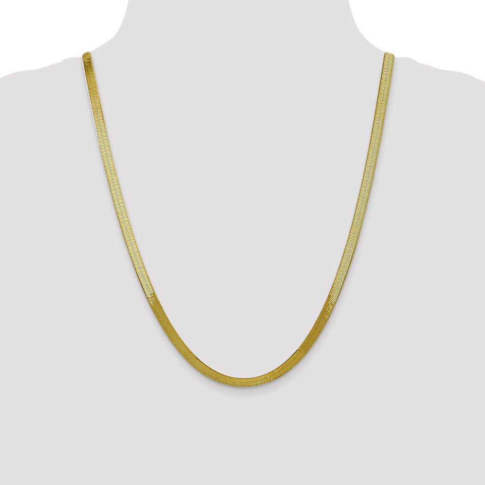 10k 5mm Silky Herringbone Chain - Product Photo