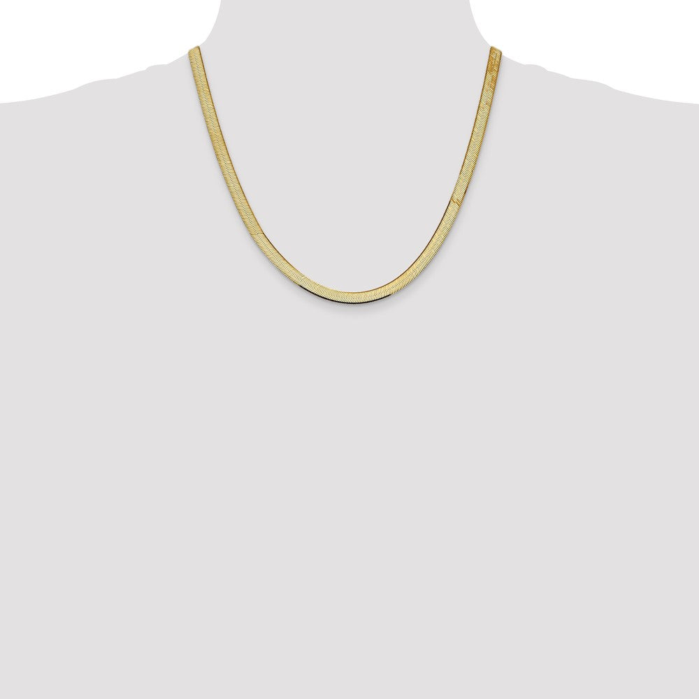 10k 5.5mm Silky Herringbone Chain - Product Photo