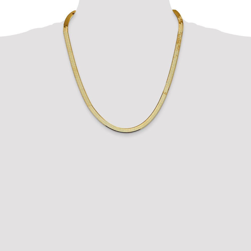 10k 5.5mm Silky Herringbone Chain - Product Photo