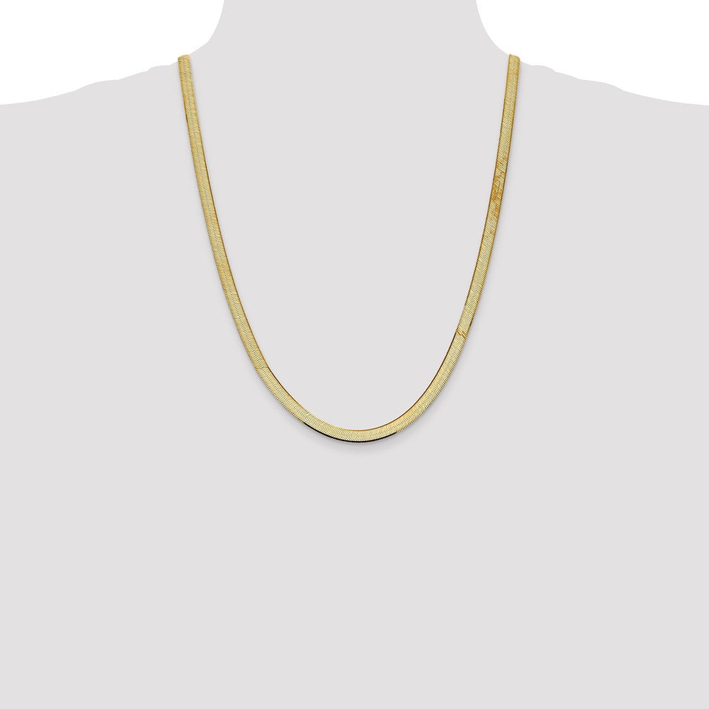 10k 5.5mm Silky Herringbone Chain - Product Photo