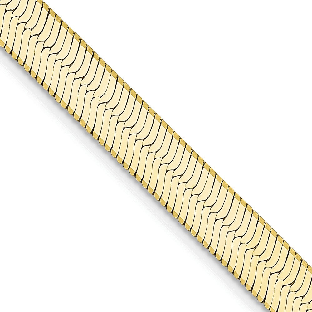 10K Yellow Gold 5.5mm Silky Herringbone Chain Necklace 16"-24"