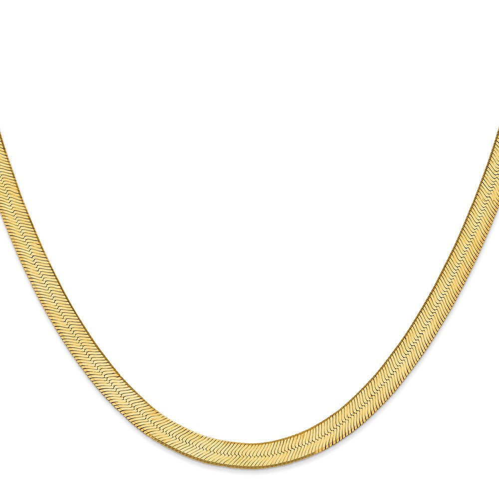 10K 6.5mm Silky Herringbone Chain - Product Photo