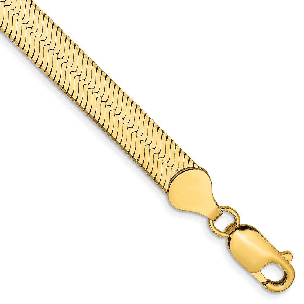 10K 6.5mm Silky Herringbone Chain - Product Photo