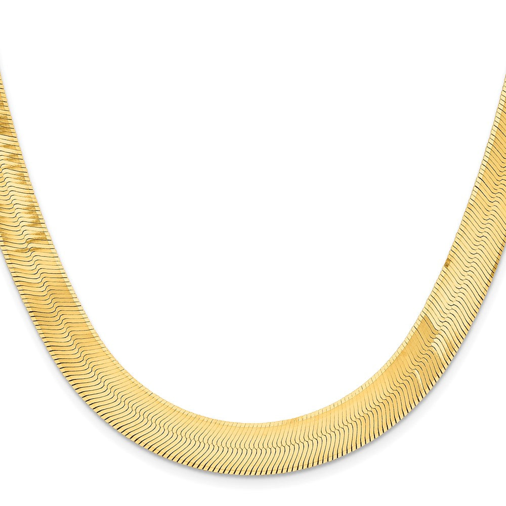 10K 10mm Silky Herringbone Chain - Product Photo