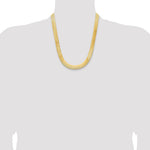 10K 10mm Silky Herringbone Chain - Product Photo