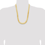 10K 10mm Silky Herringbone Chain - Product Photo