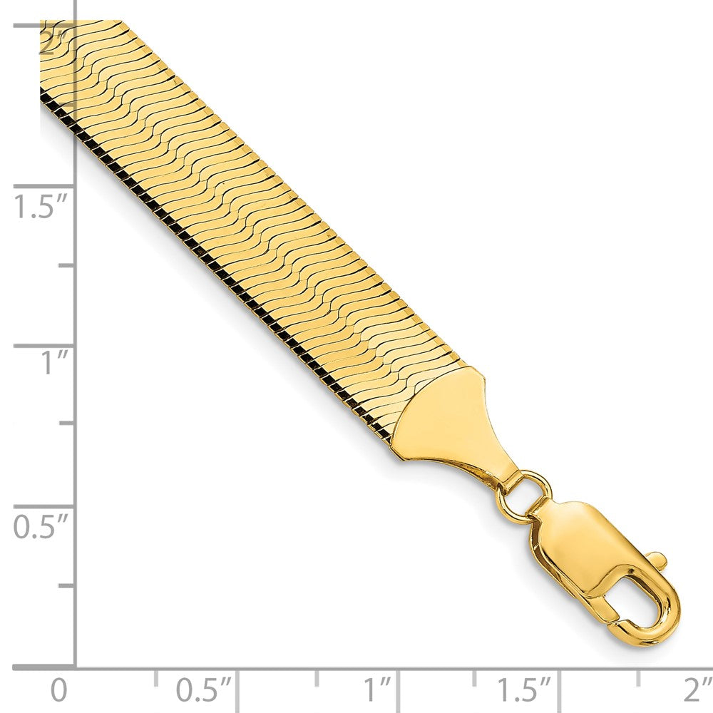 10K 10mm Silky Herringbone Chain - Product Photo