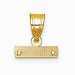 10K / 14K Yellow Gold 10ky Casted Small Diamond-cut Top Charm - Product Photo