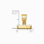 10K / 14K Yellow Gold 10ky Casted Small Diamond-cut Top Charm - Product Photo
