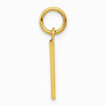 10K / 14K Yellow Gold Small Polished Number 1 Charm - Product Photo