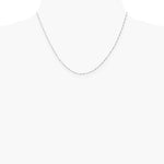 14K White Gold 1mm Carded Singapore Chain Necklace 16"-24" - Product Photo