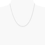14K White Gold 1mm Carded Singapore Chain Necklace 16"-24" - Product Photo