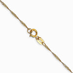 14K Yellow Gold 1mm Carded Singapore Chain Necklace 16"-24" - Product Photo