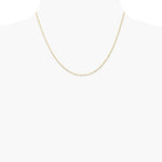 14K Yellow Gold 1mm Carded Singapore Chain Necklace 16"-24" - Product Photo