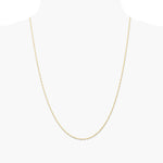 14K Yellow Gold 1mm Carded Singapore Chain Necklace 16"-24" - Product Photo