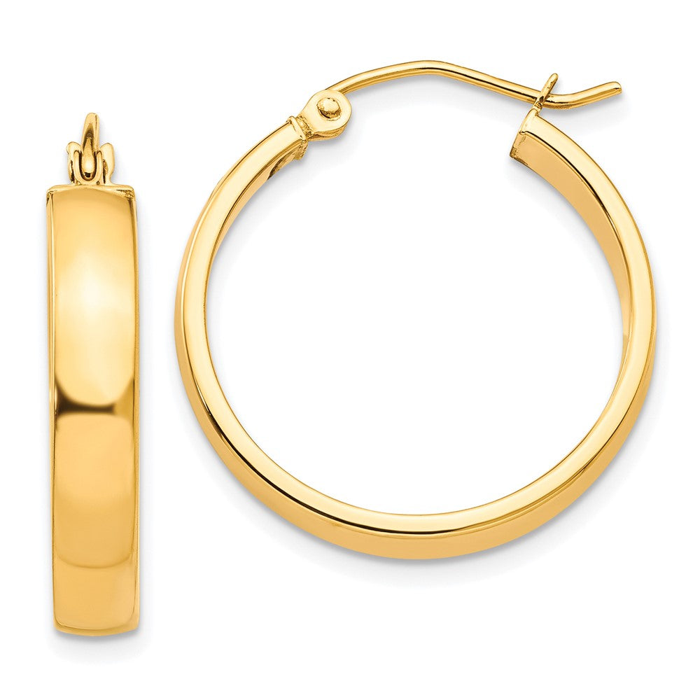 10K Yellow Gold Polished Hoop Earring