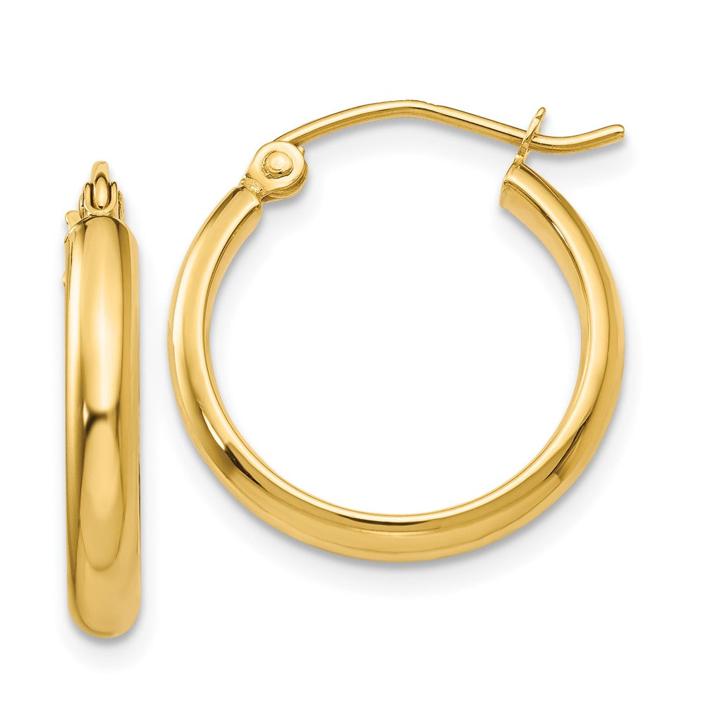 10K Yellow Gold Polished Hoop Earring