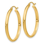 10K Yellow Gold Polished Hoop Earring - Product Photo