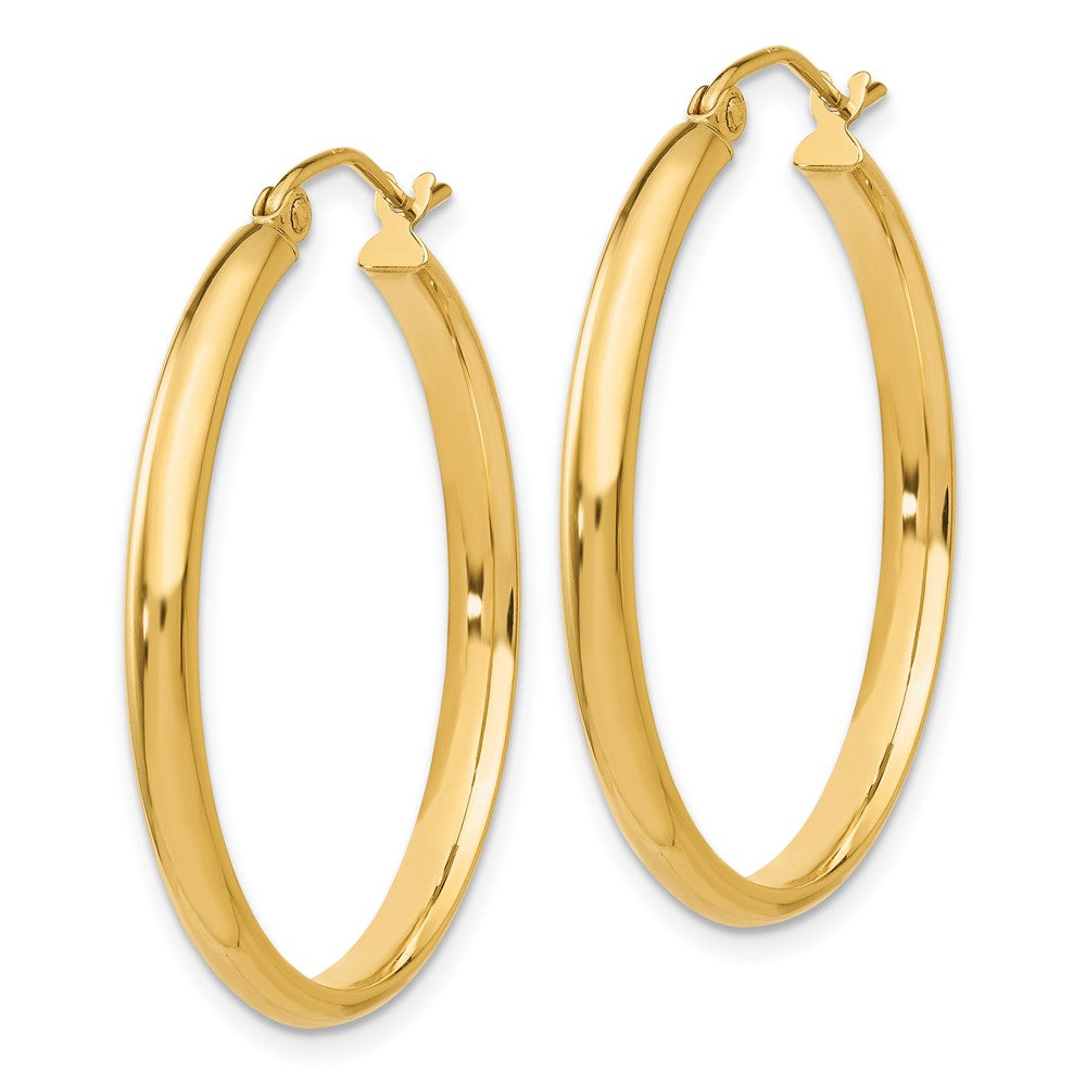 10K Yellow Gold Polished Hoop Earring - Product Photo