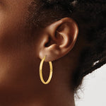 10K Yellow Gold Polished Hoop Earring - Product Photo