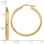 10K Yellow Gold Polished Hoop Earring - Product Photo