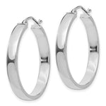 10k White Gold Polished Hoop Earring - Product Photo