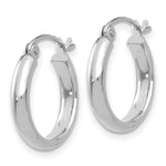 10K White Gold Polished Hoop Earring - Product Photo